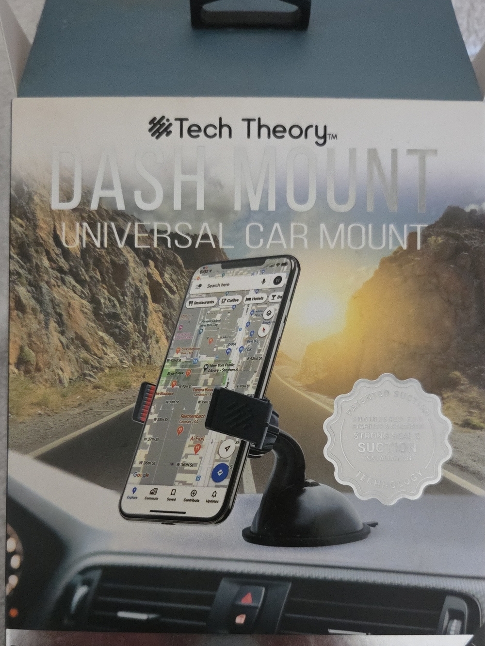 Theory Tech Dash Mount Universal Car Phone Holder - Black